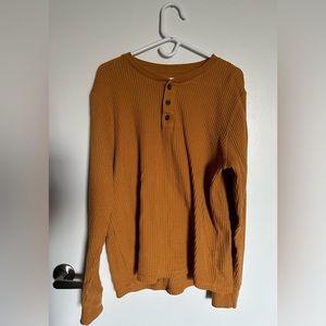 Yellow Old Navy Thermal Long Sleeve Shirt